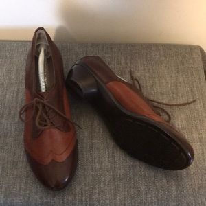 Naturalizer N5 Comfort Shoes Lace up Oxford Brown